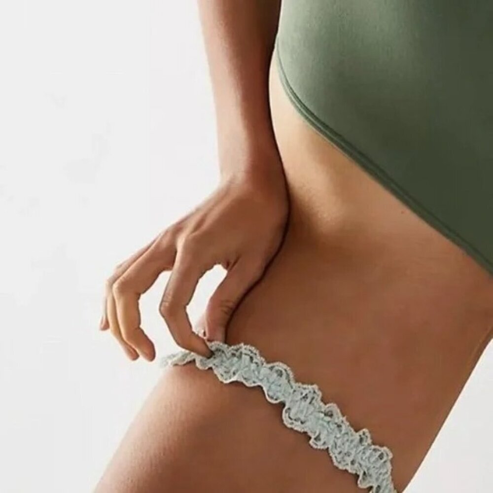 Free People HAH One and Done Lace Garter Something Blue O/S Bridal Wedding